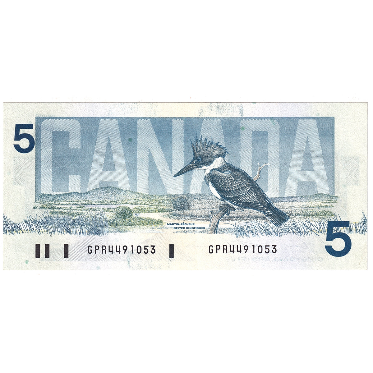 BC-56c 1986 Canada $5 Bonin-Thiessen, GPR, AU-UNC