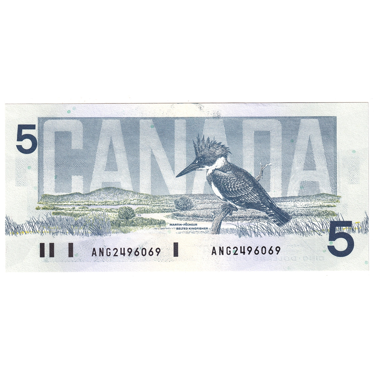 BC-56c-i 1986 Canada $5 Bonin-Thiessen, ANG, AU-UNC