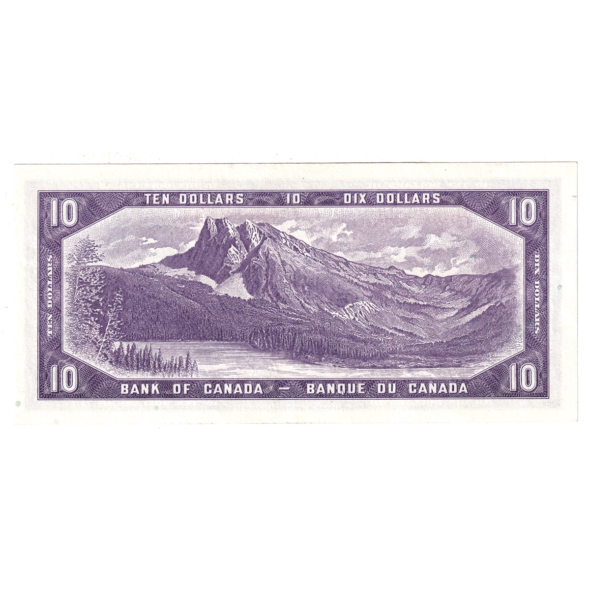 BC-40a 1954 Canada $10 Beattie-Coyne, A/T, Almost Uncirculated (AU50)
