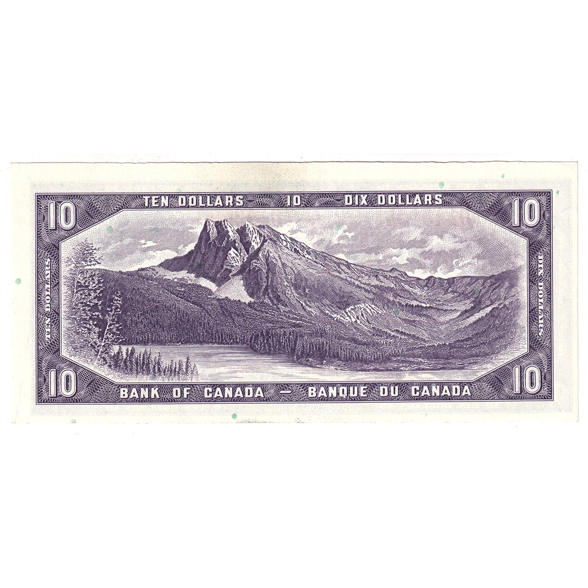 BC-40b 1954 Canada $10 Beattie-Rasminsky, K/V, AU-UNC (AU55)