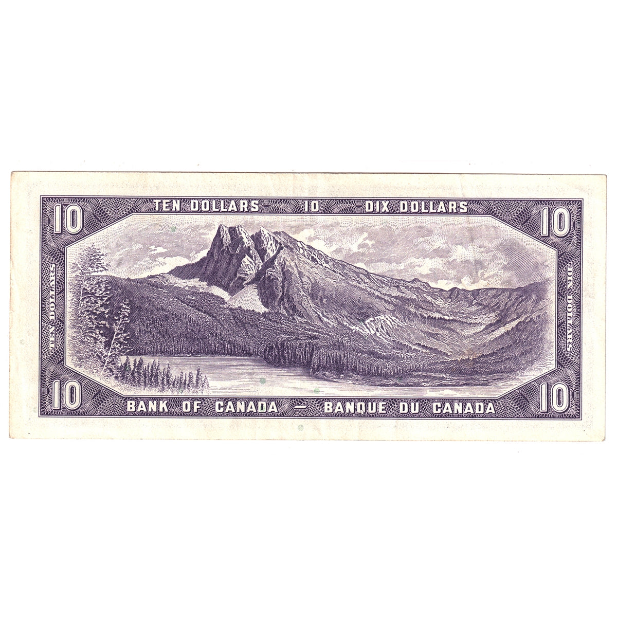 BC-40b 1954 Canada $10 Beattie-Rasminsky, L/V, Extra Fine (EF40)