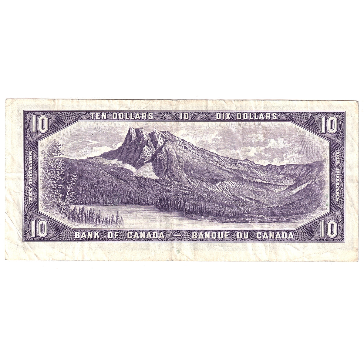 BC-40b 1954 Canada $10 Beattie-Rasminsky, N/V, Very Fine (VF20)