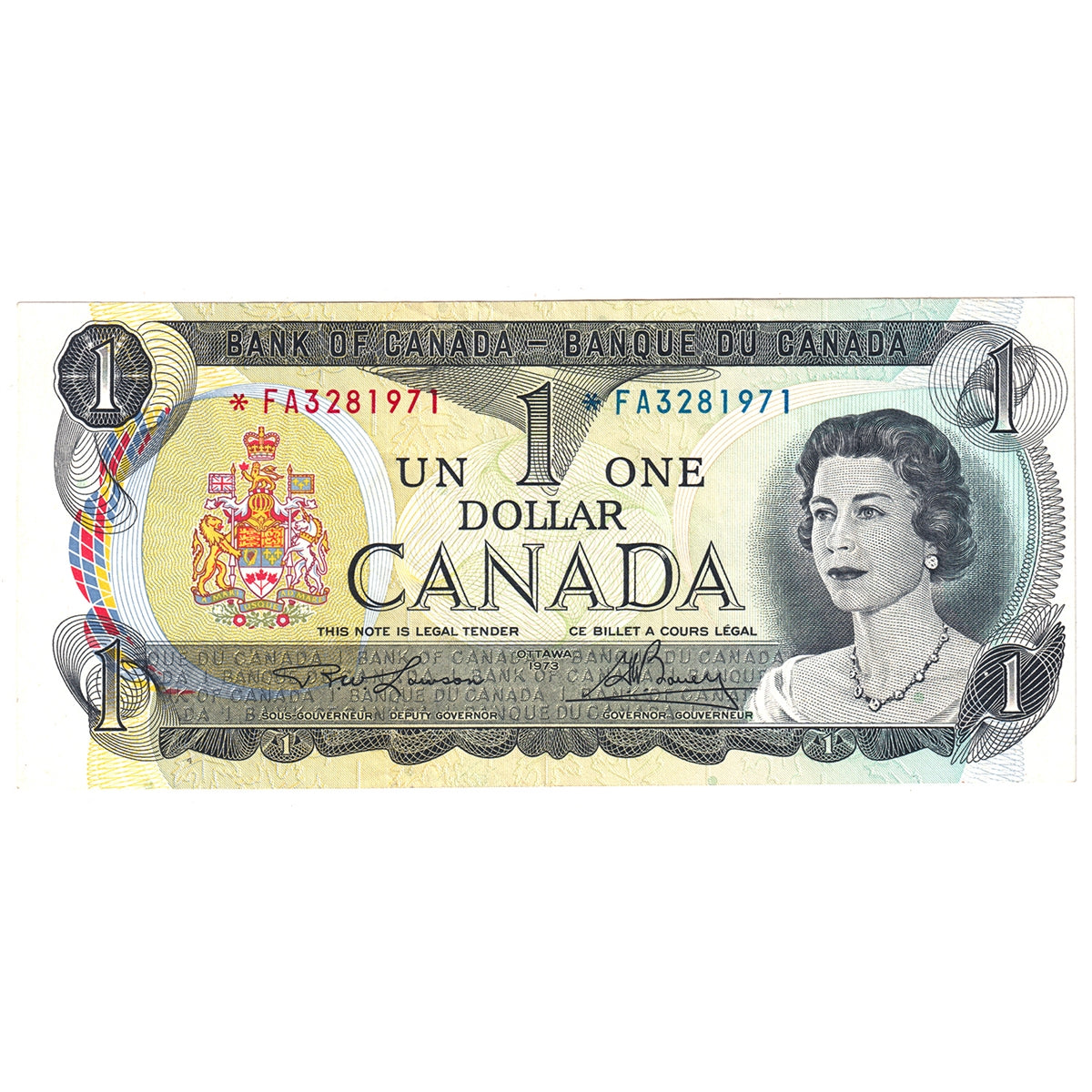 BC-46aA 1973 Canada $1 Lawson-Bouey, *FA, EF