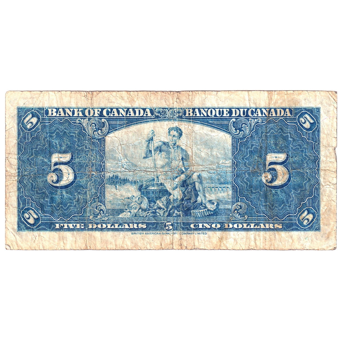 BC-23b 1937 Canada $5 Gordon-Towers, J/C, Very Good (VG8)