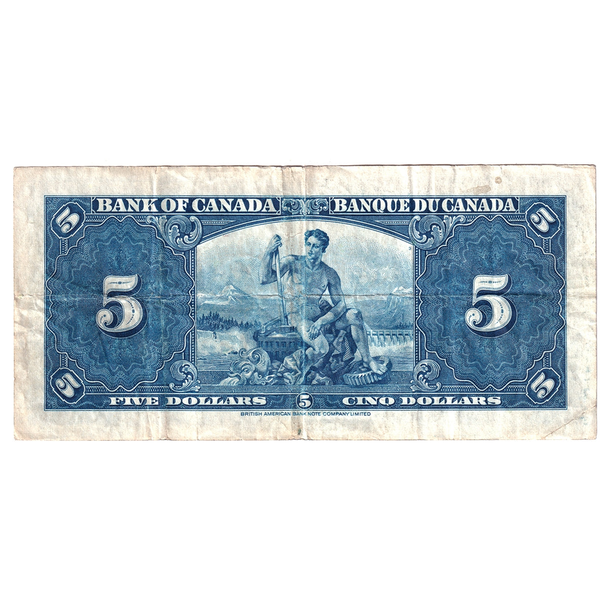 BC-23b 1937 Canada $5 Gordon-Towers, T/C, VF