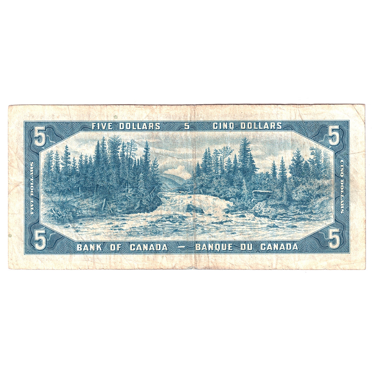 BC-39b 1954 Canada $5 Beattie-Rasminsky, J/S, Fine (F12)