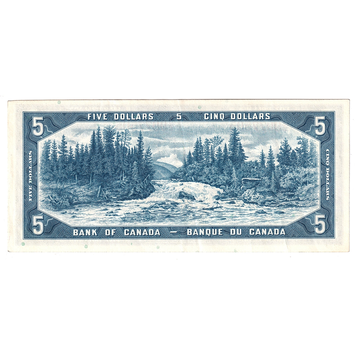 BC-39b 1954 Canada $5 Beattie-Rasminsky, O/S, VF-EF (VF30)