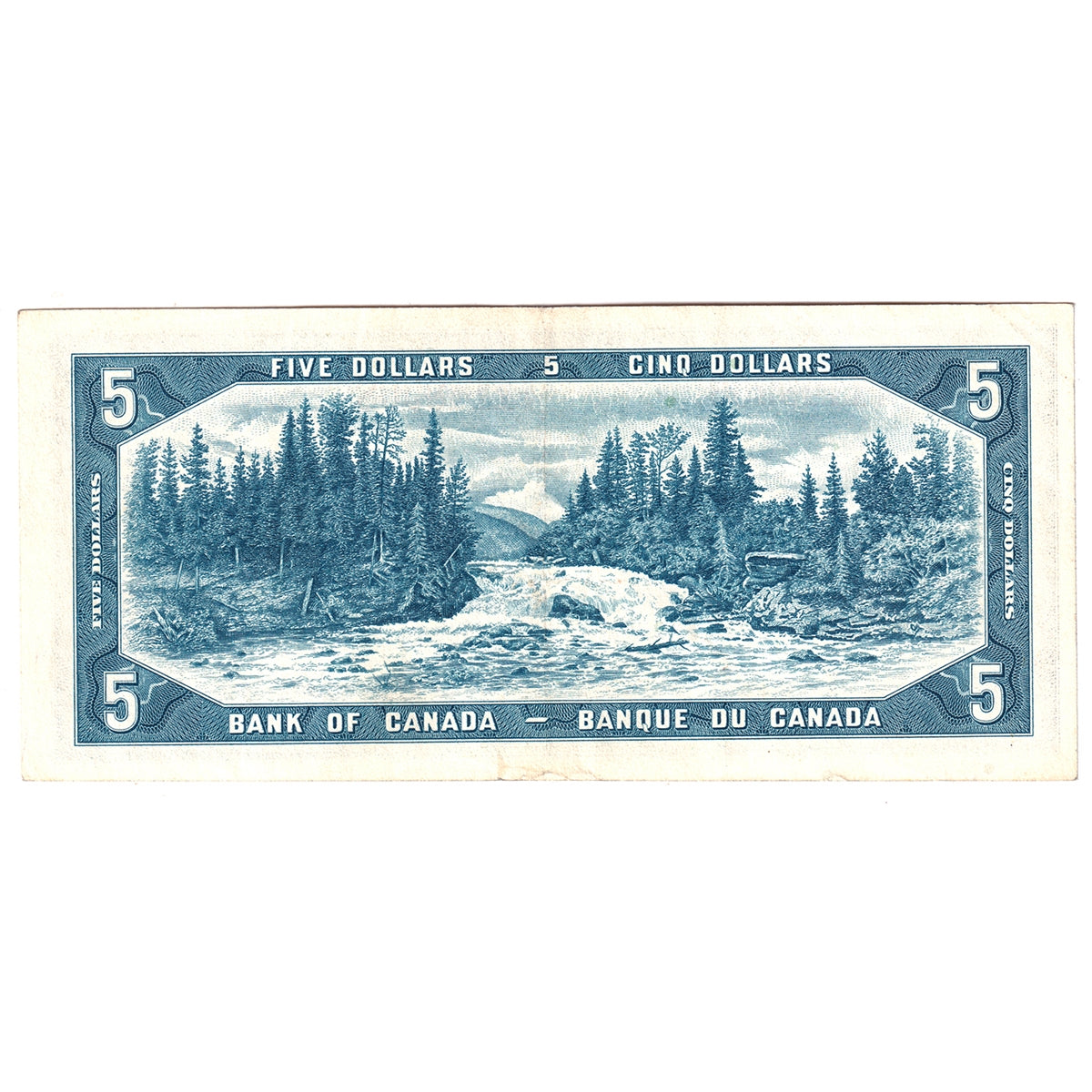 BC-39b 1954 Canada $5 Beattie-Rasminsky, P/S, EF-AU (EF45)