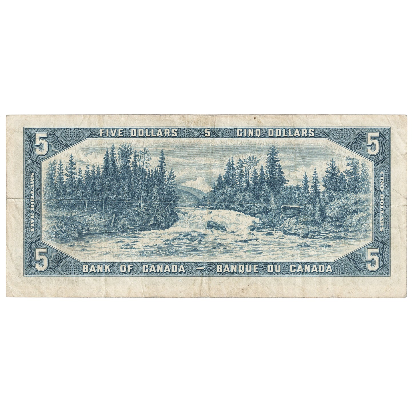BC-39b 1954 Canada $5 Beattie-Rasminsky, V/S, F-VF (F15)