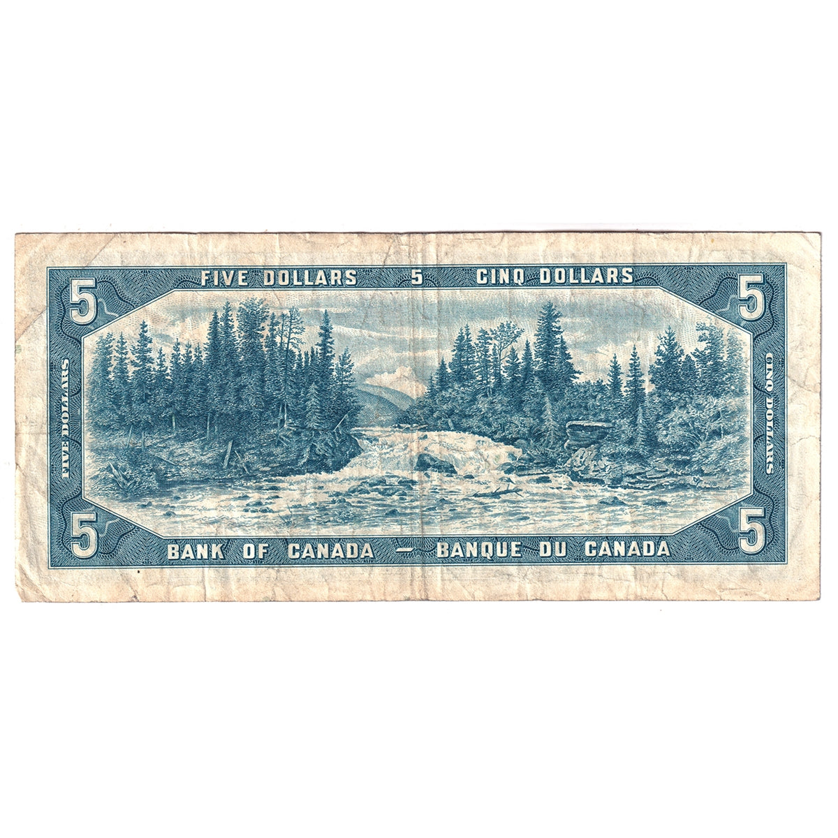 BC-39b 1954 Canada $5 Beattie-Rasminsky, X/S, F-VF (F15)