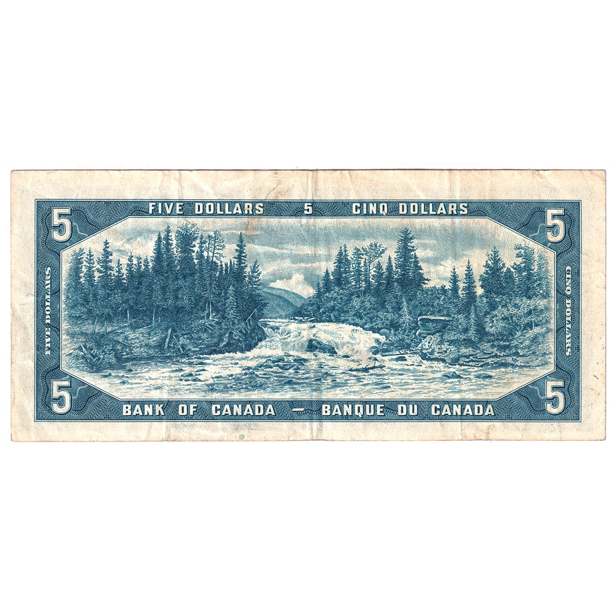 BC-39b 1954 Canada $5 Beattie-Rasminsky, A/X, Very Fine (VF20)