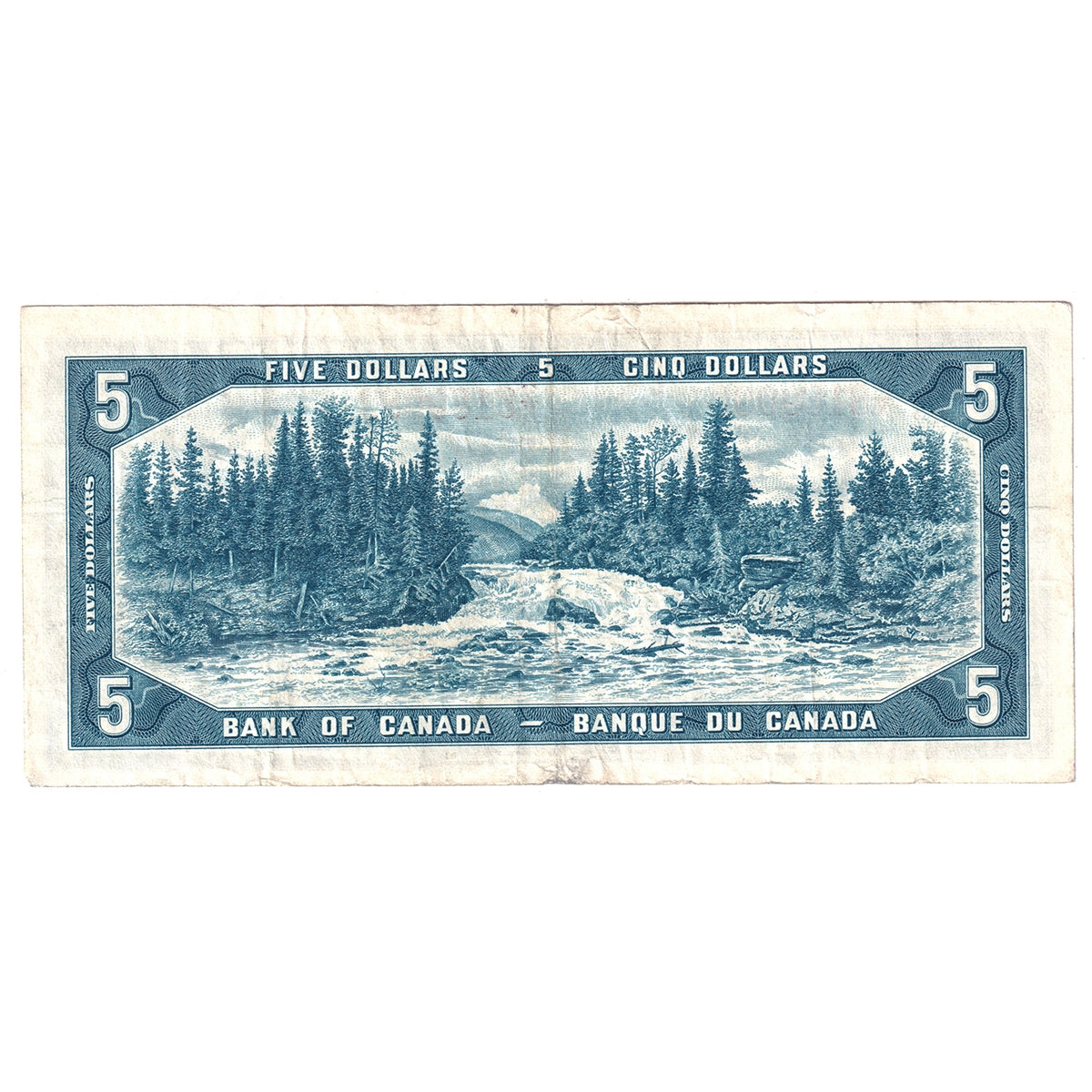 BC-39c 1954 Canada $5 Bouey-Rasminsky, T/X, F-VF (F15)