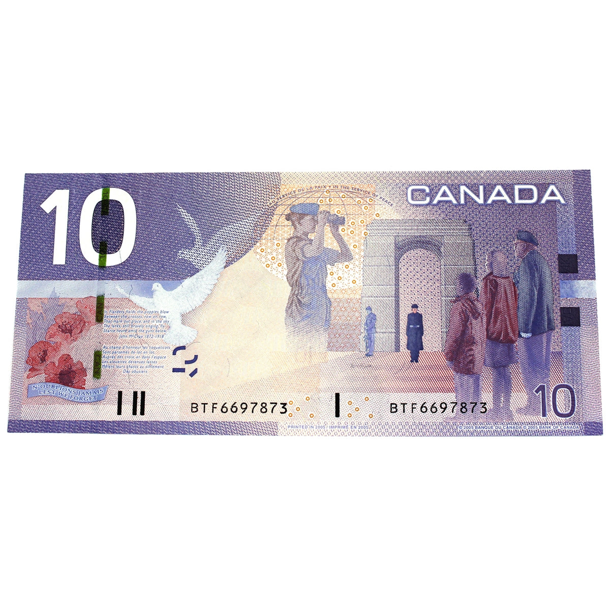 BC-68a 2005 Canada $10 Jenkins-Dodge, BTF, UNC
