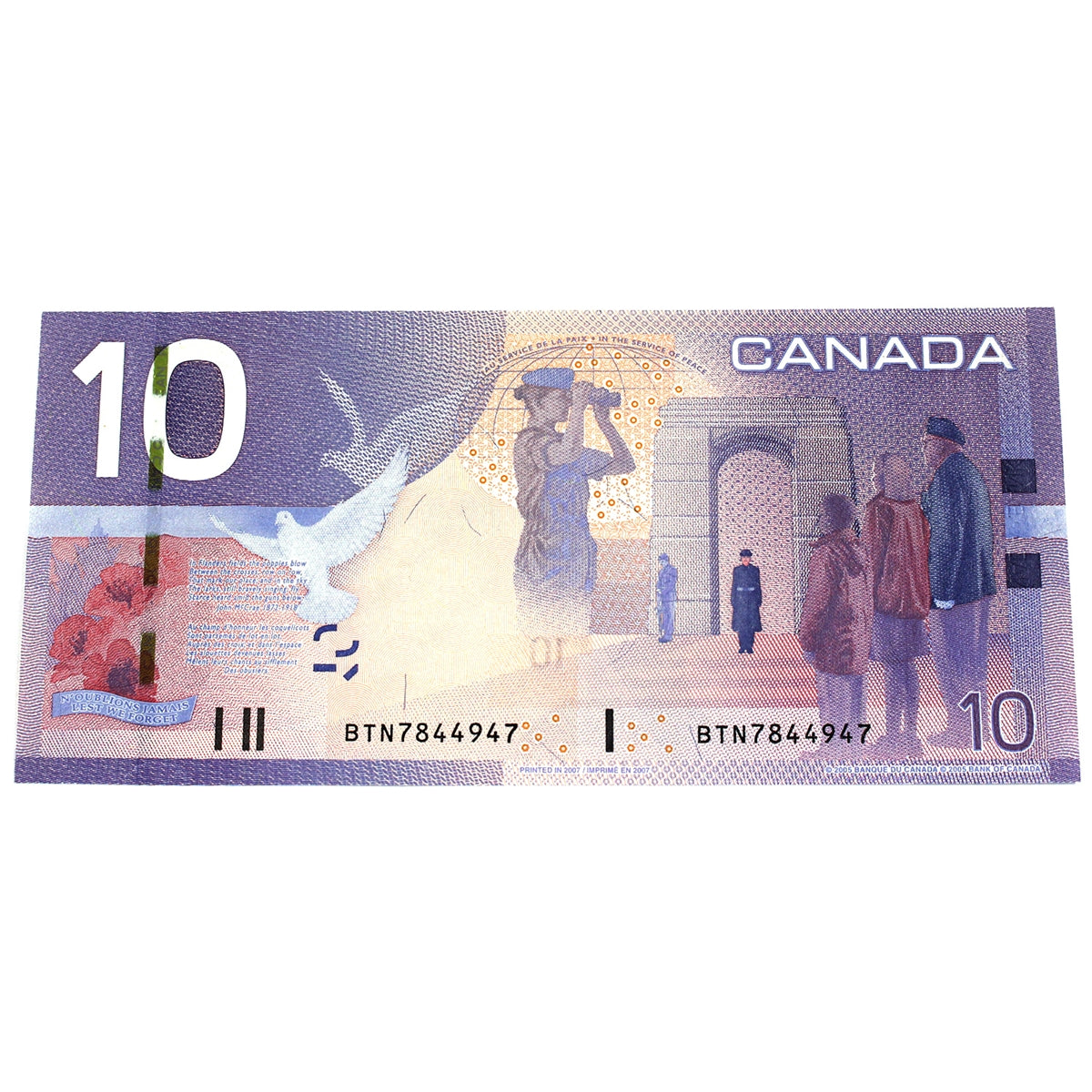 BC-68a 2007 Canada $10 Jenkins-Dodge, BTN, UNC