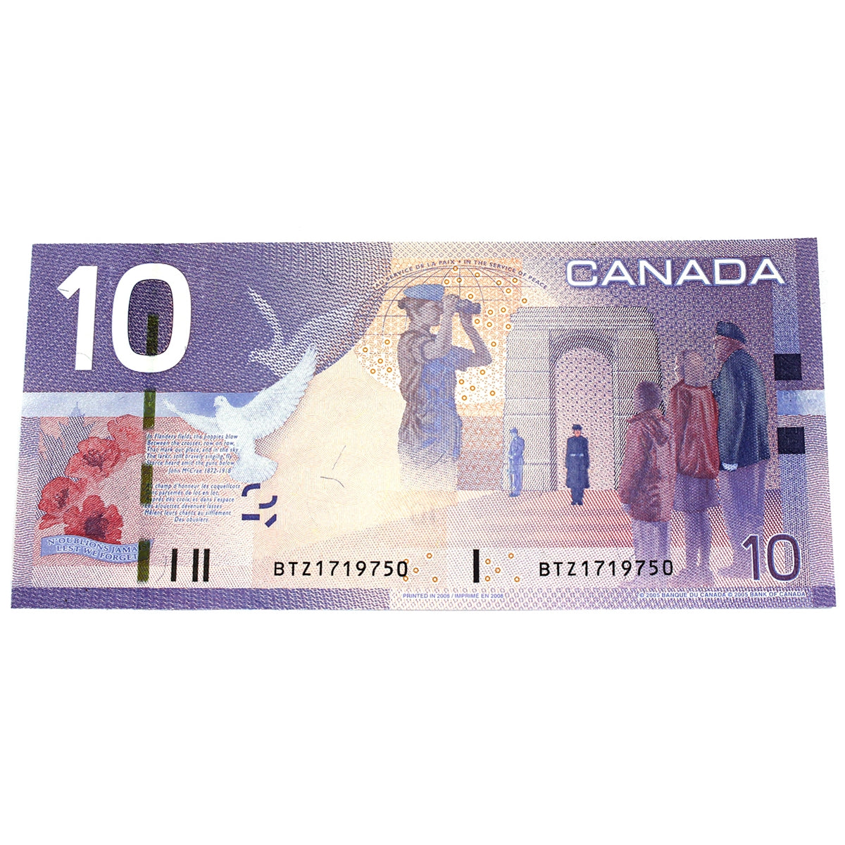 BC-68b 2008 Canada $10 Jenkins-Carney, BTZ, UNC