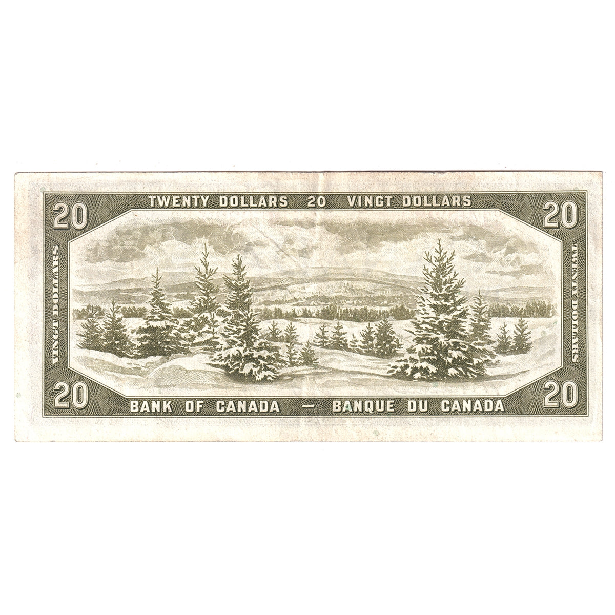 BC-33b 1954 Canada $20 Beattie-Coyne, Devil's Face, C/E, VF-EF