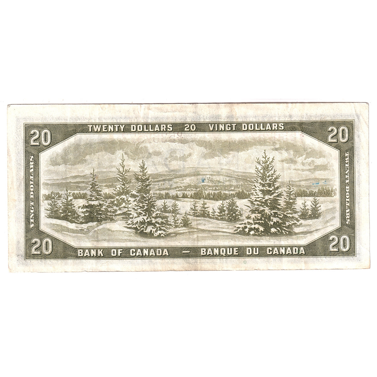 BC-33b 1954 Canada $20 Beattie-Coyne, Devil's Face, D/E, VF
