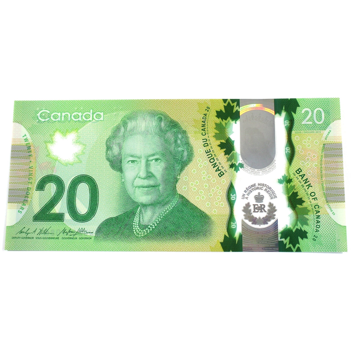 BC-74 2015 Canada $20 Wilkins-Poloz, FWS, Choice Uncirculated (CUNC63)