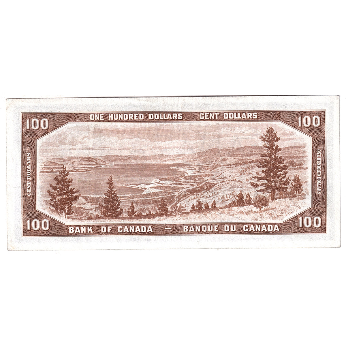 BC-35a 1954 Canada $100 Coyne-Towers, Devil's Face, A/J, Very Fine (VF20)