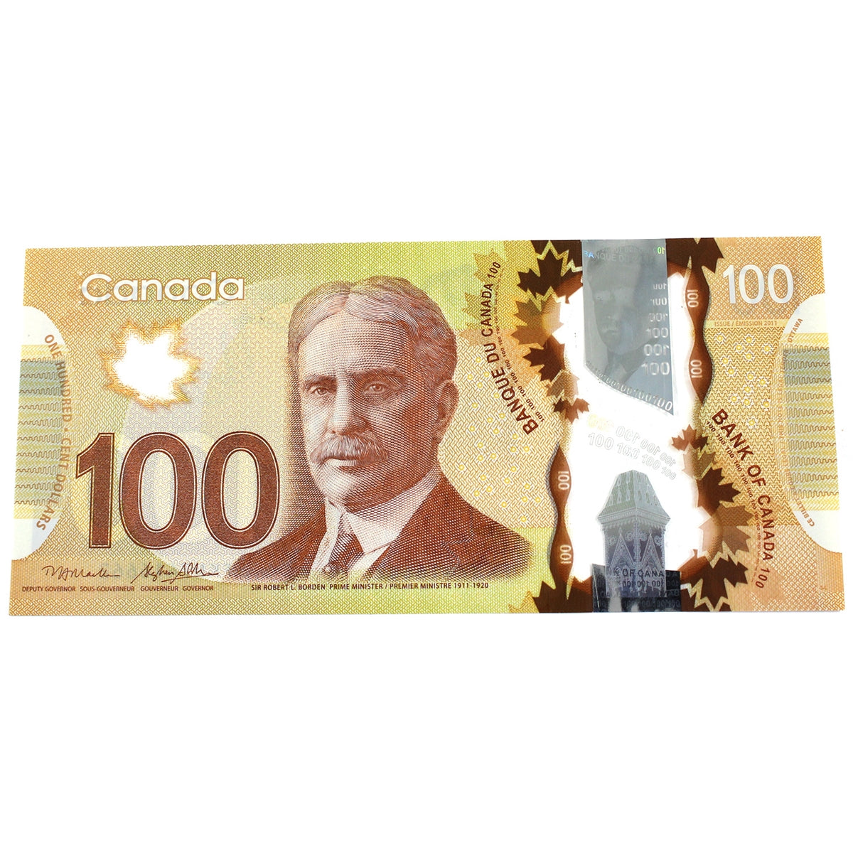 BC-73b 2011 Canada $100 Macklem-Poloz, FKN, Uncirculated (MS60)