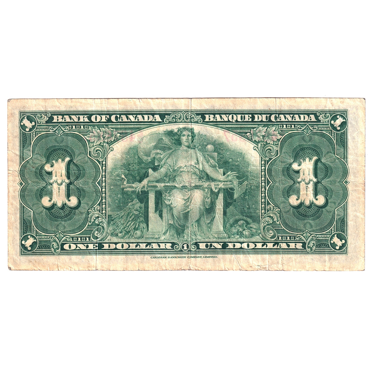 BC-21c 1937 Canada $1 Gordon-Towers, E/L, F-VF (F15)