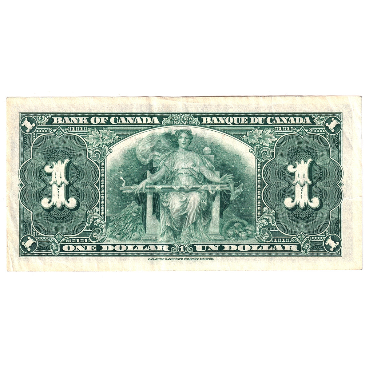 BC-21c 1937 Canada $1 Gordon-Towers, O/L, Extra Fine (EF40)