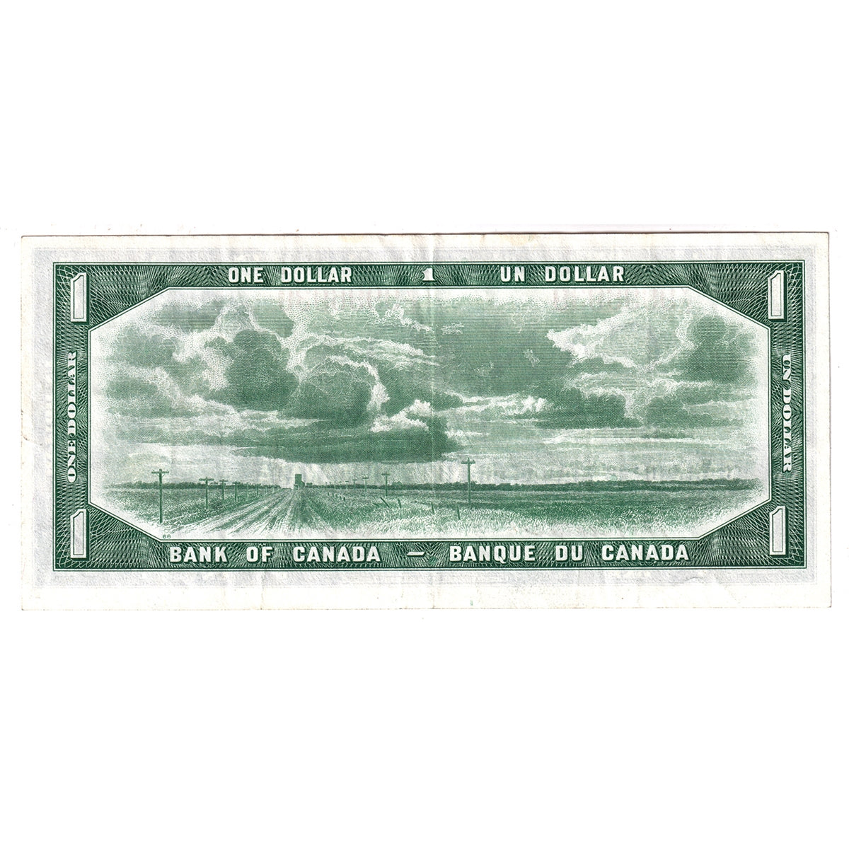 BC-37a 1954 Canada $1 Beattie-Coyne, Y/L, VF-EF (VF30)