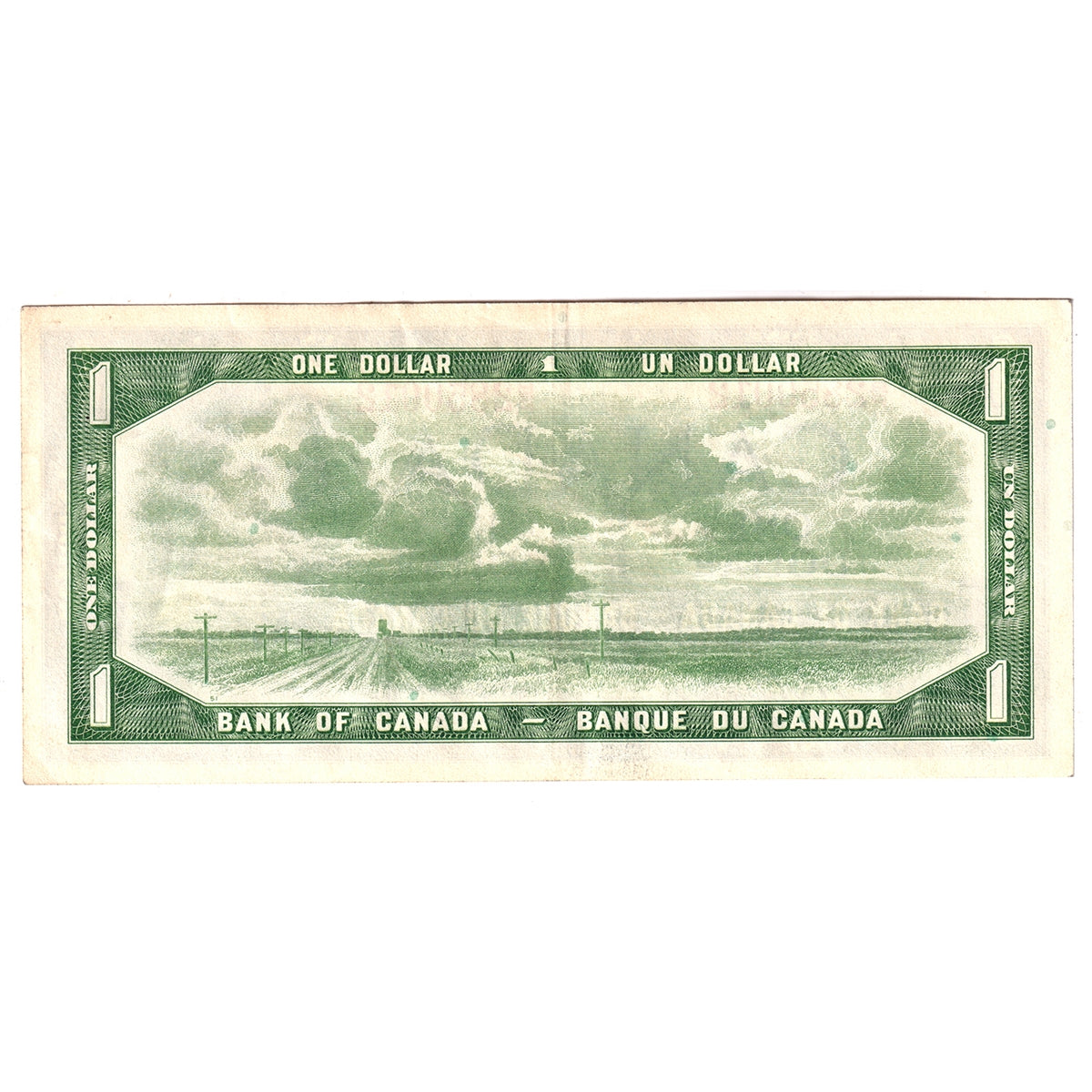 BC-37b-i 1954 Canada $1 Beattie-Rasminsky, B/P, EF-AU (EF45)