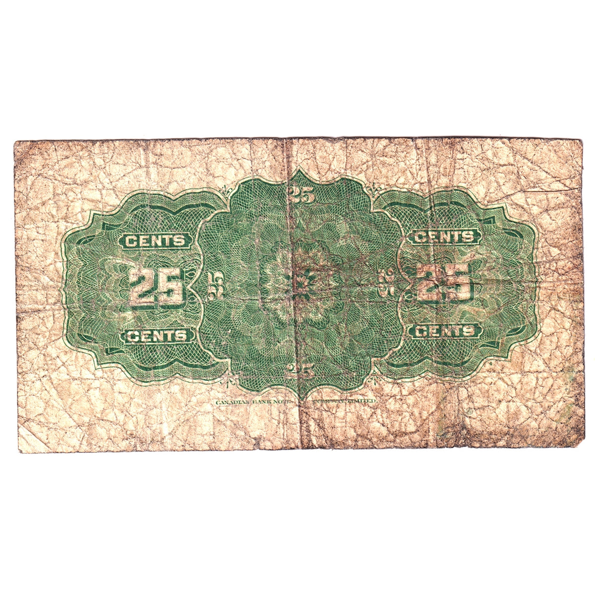 DC-24c 1923 Dominion 25 cent Shinplaster McCavour-Saunders, G-VG (G6)