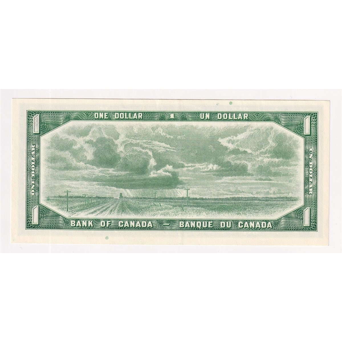 BC-37b-i 1954 Canada $1 Beattie-Rasminsky, E/F, EF-AU