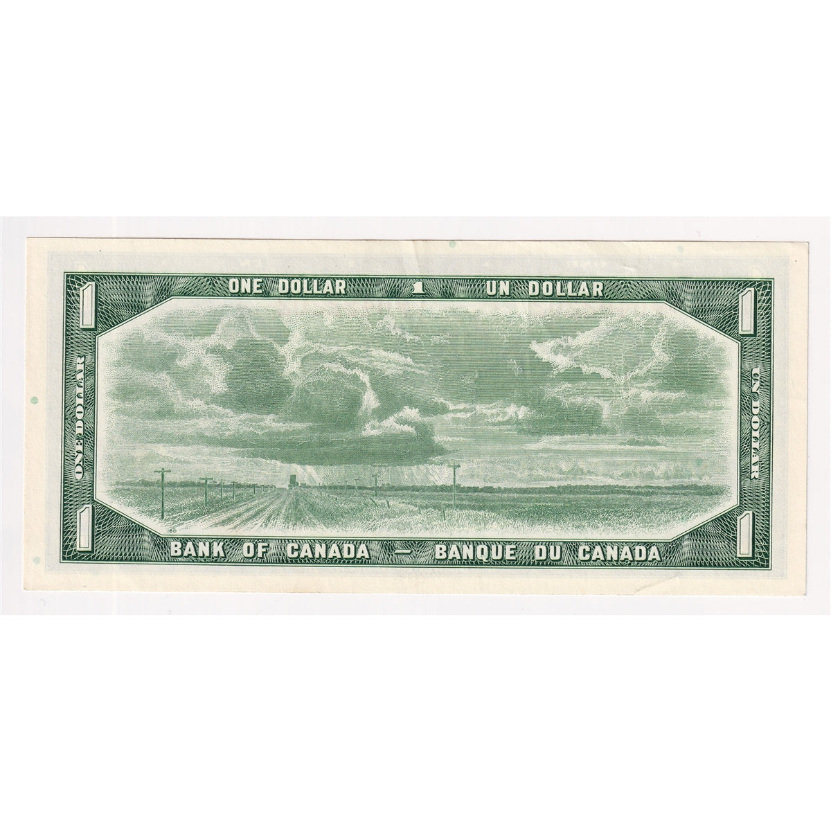 BC-37bA-i 1954 Canada $1 Beattie-Rasminsky, *A/F, Almost Uncirculated (AU50)