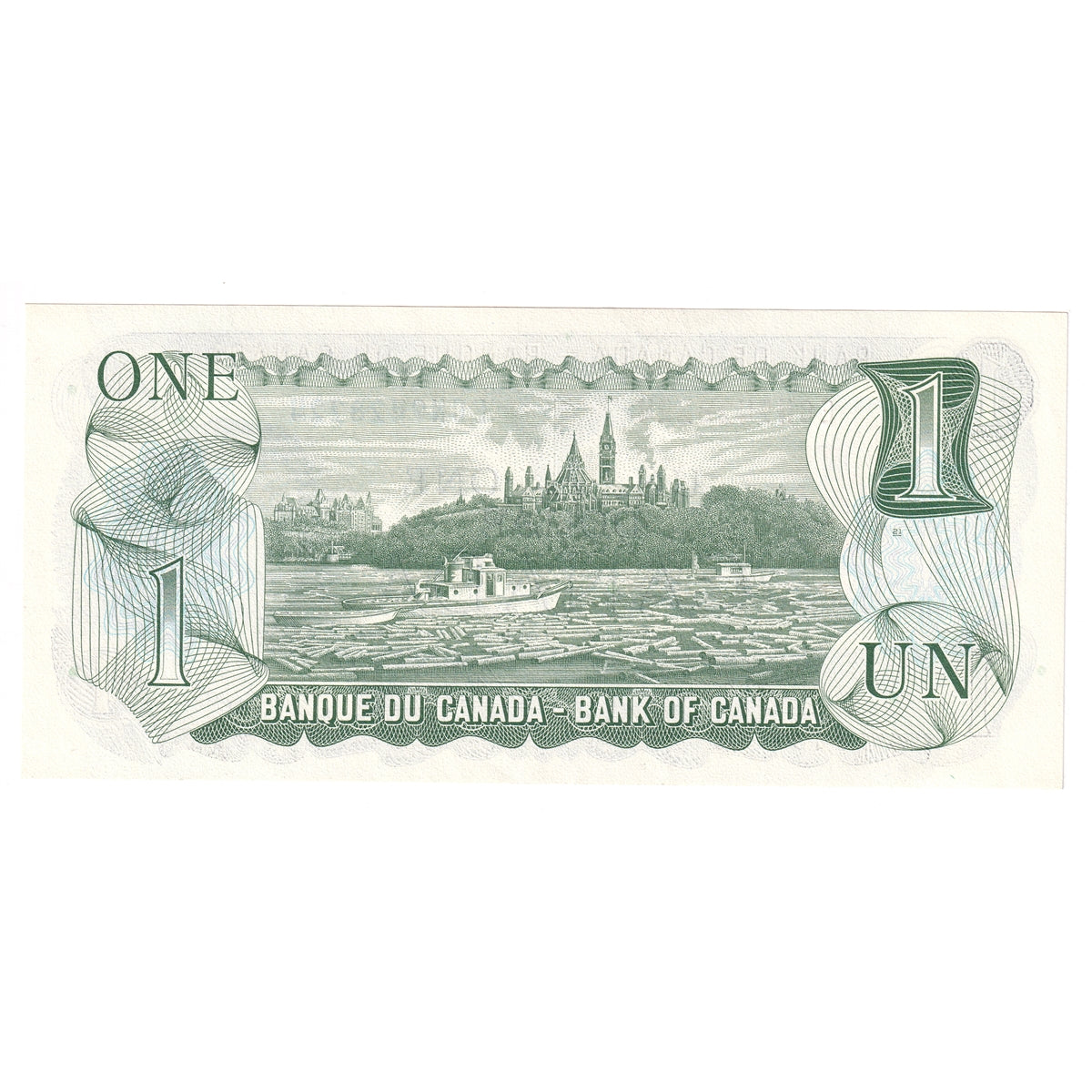 BC-46b 1973 Canada $1 Crow-Bouey, ECN, Uncirculated (MS60)