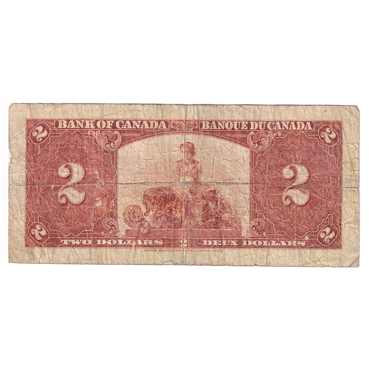 BC-22b 1937 Canada $2 Gordon-Towers, M/B, Circ