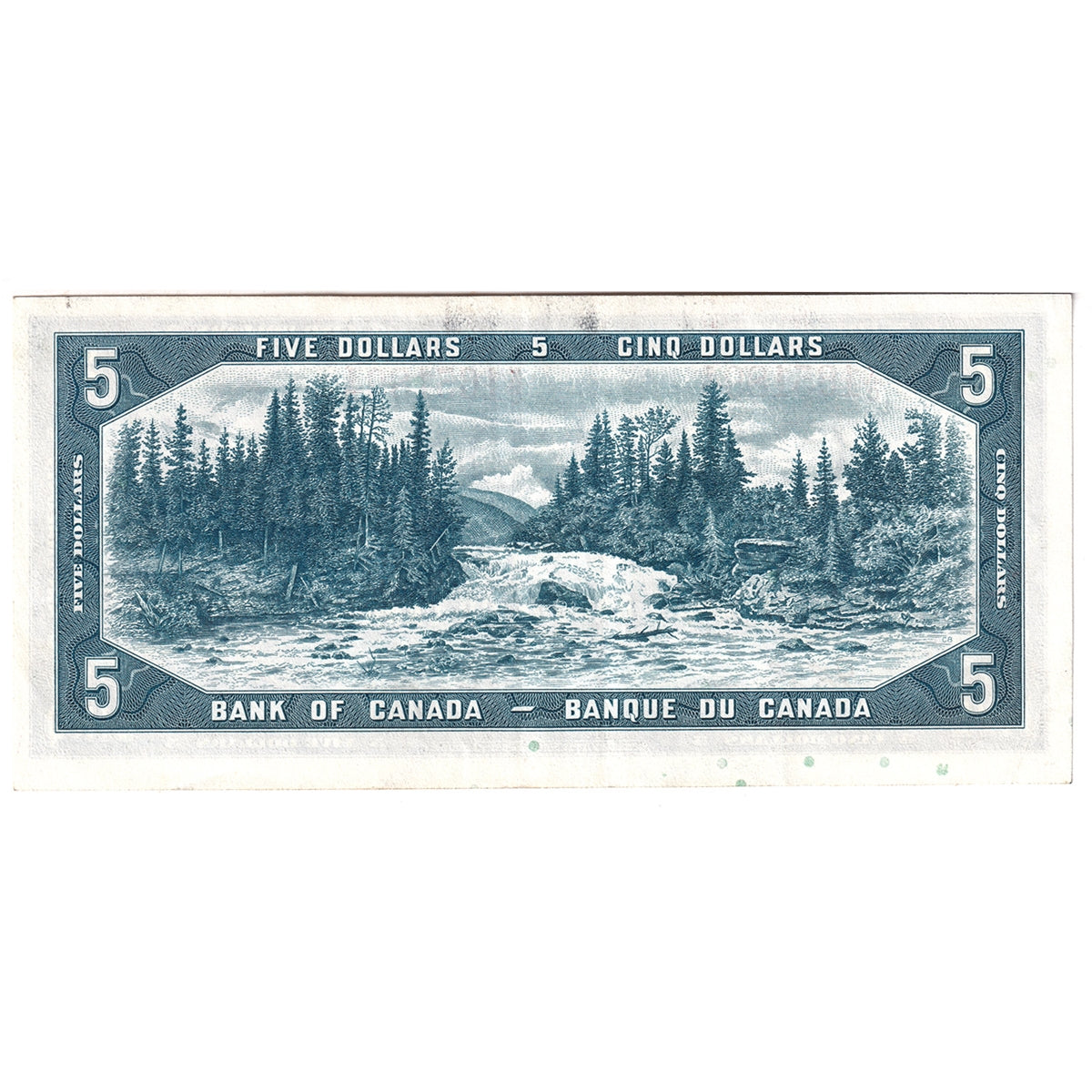 BC-39a-i 1954 Canada $5 Beattie-Coyne, X/C, Extra Fine (EF40)