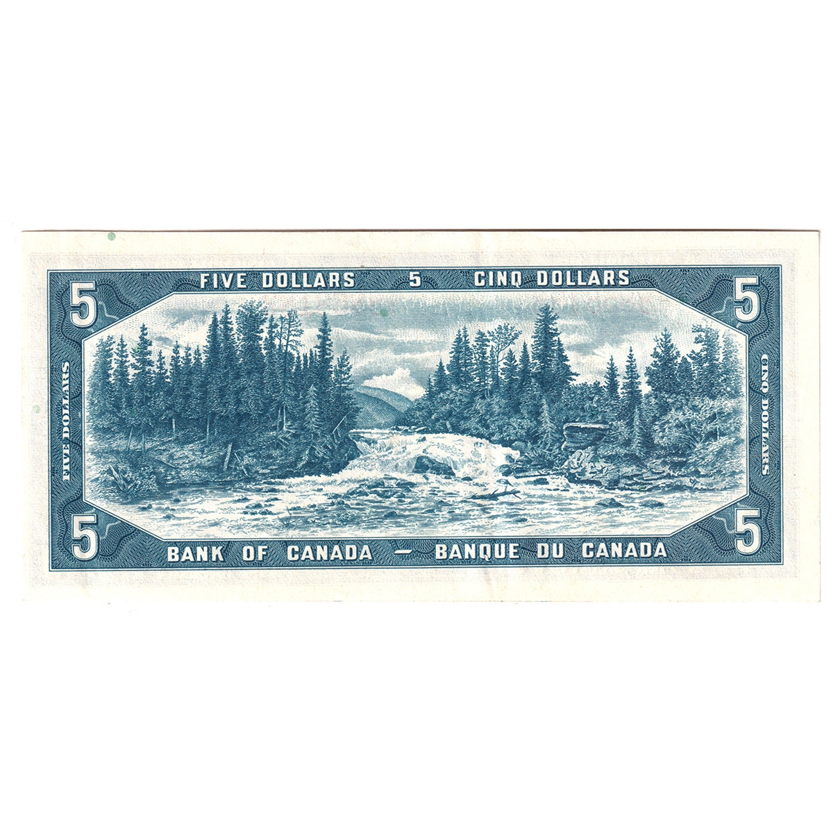 BC-39c 1954 Canada $5 Bouey-Rasminsky, R/X, EF-AU (EF45)