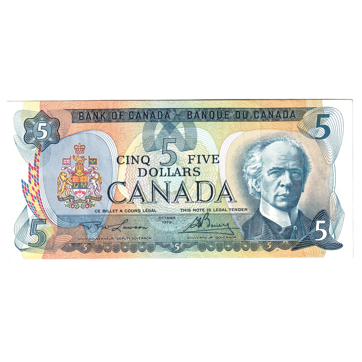BC-53a 1979 Canada $5 Lawson-Bouey, VF-EF (VF30)