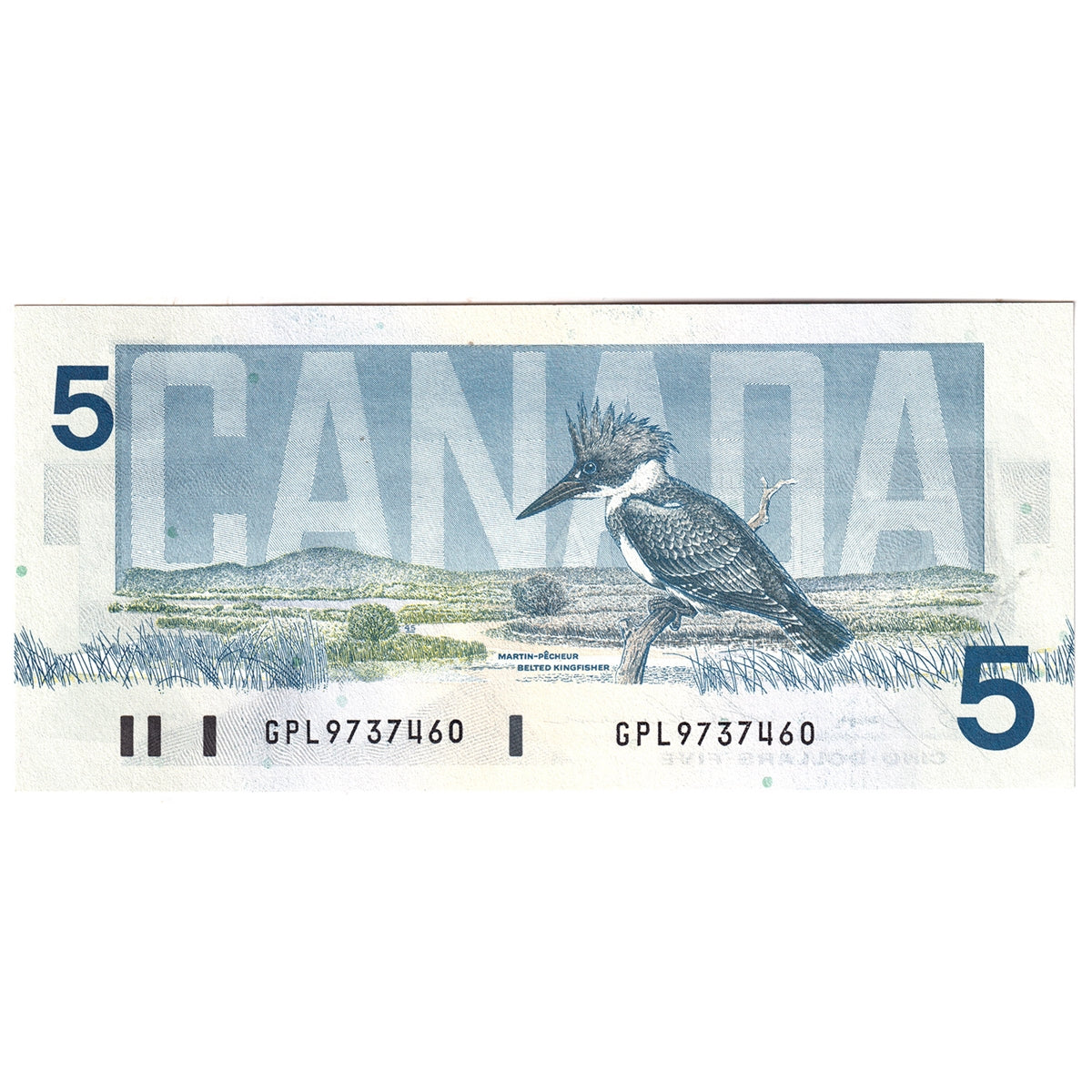 BC-56c 1986 Canada $5 Bonin-Thiessen, GPL, AU-UNC