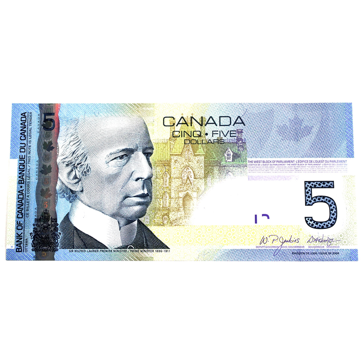 BC-67a 2006 Canada $5 Jenkins-Dodge, AOS, Choice Uncirculated (CUNC63)
