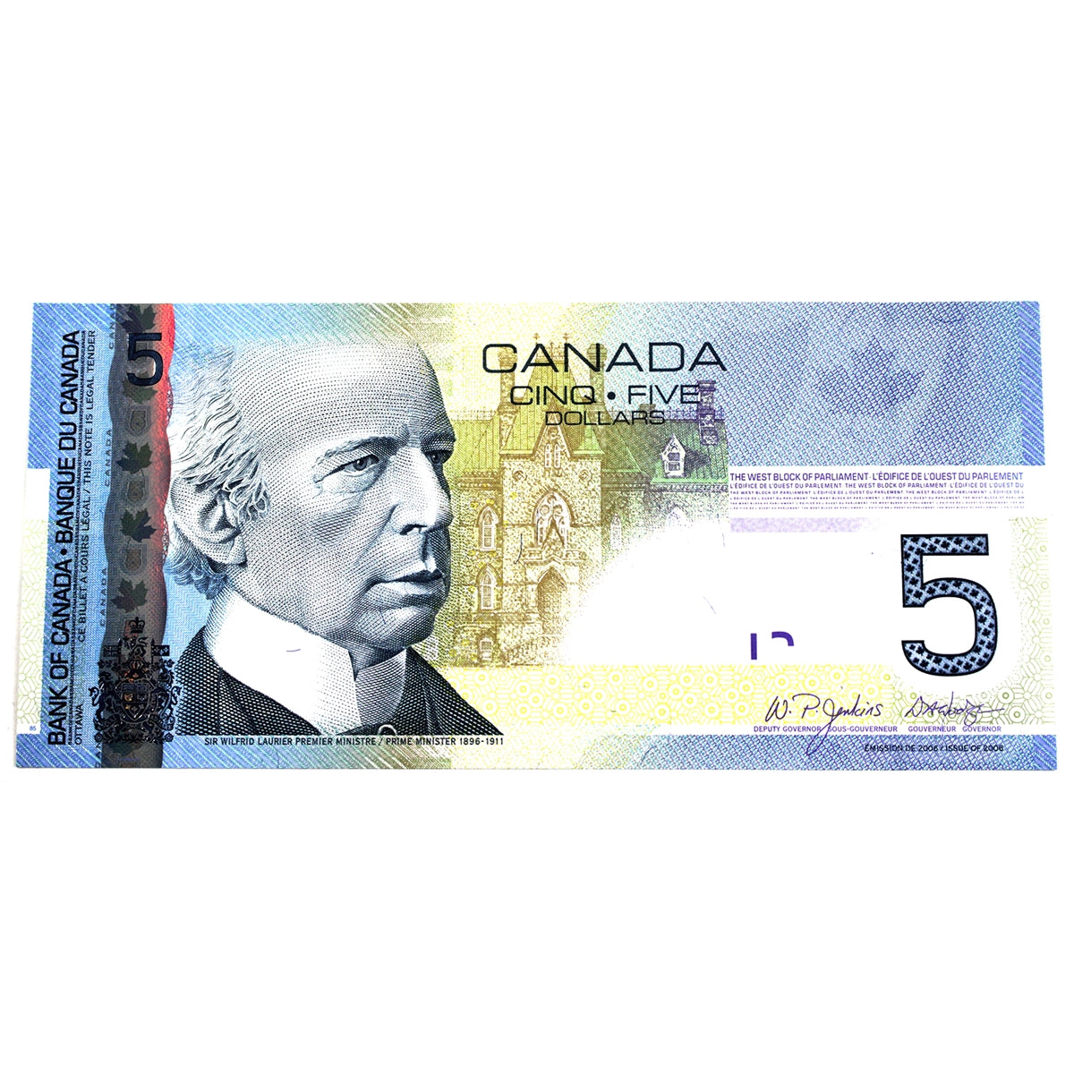 BC-67a 2006 Canada $5 Jenkins-Dodge, AOS, Uncirculated (MS60)