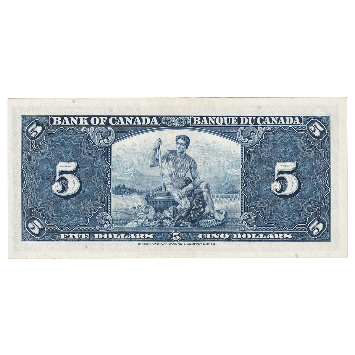 BC-23c 1937 Canada $5 Coyne-Towers, B/S, AU-UNC (AU55)