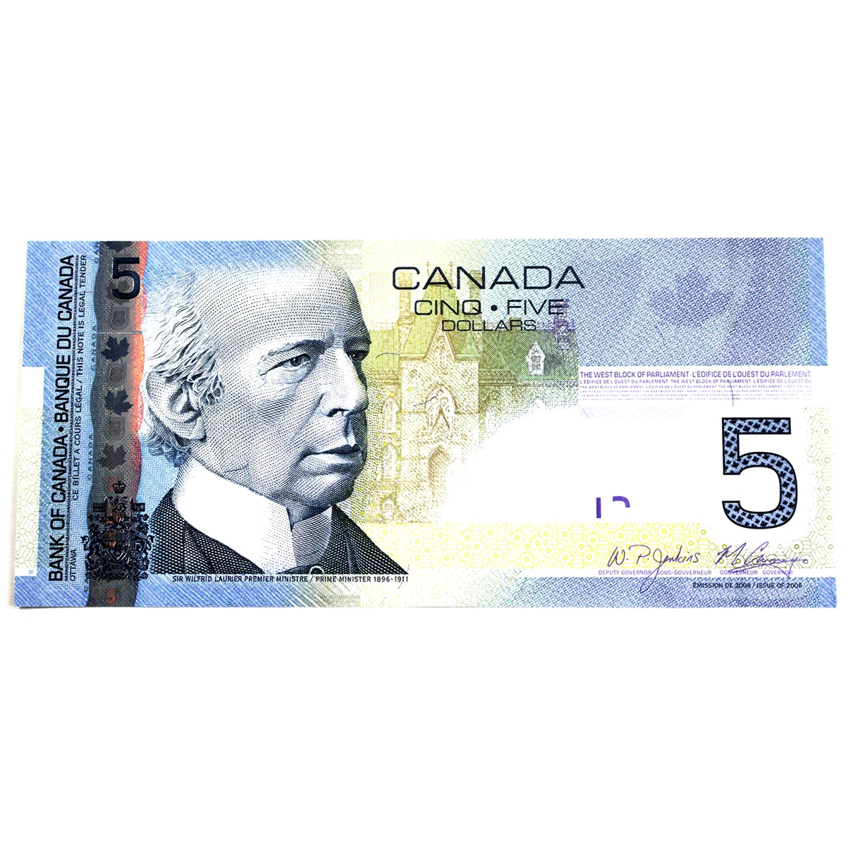 BC-67b-i 2010 Canada $5 Jenkins-Carney, HAA, Uncirculated (MS60)