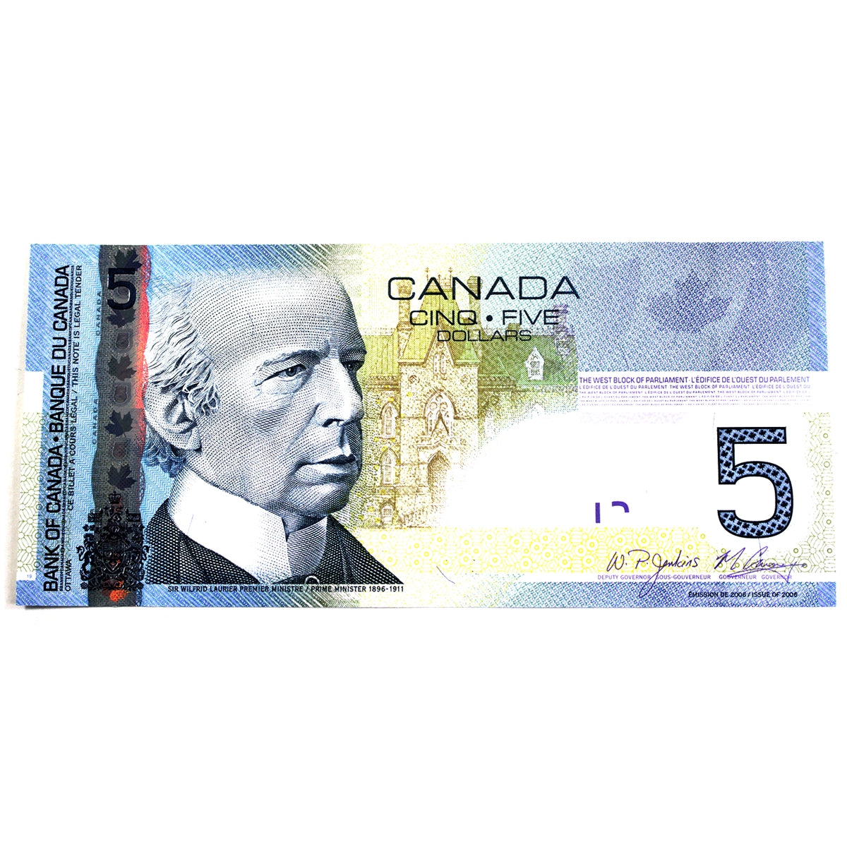 BC-67b-i 2010 Canada $5 Jenkins-Carney, HAC, Uncirculated (MS60)