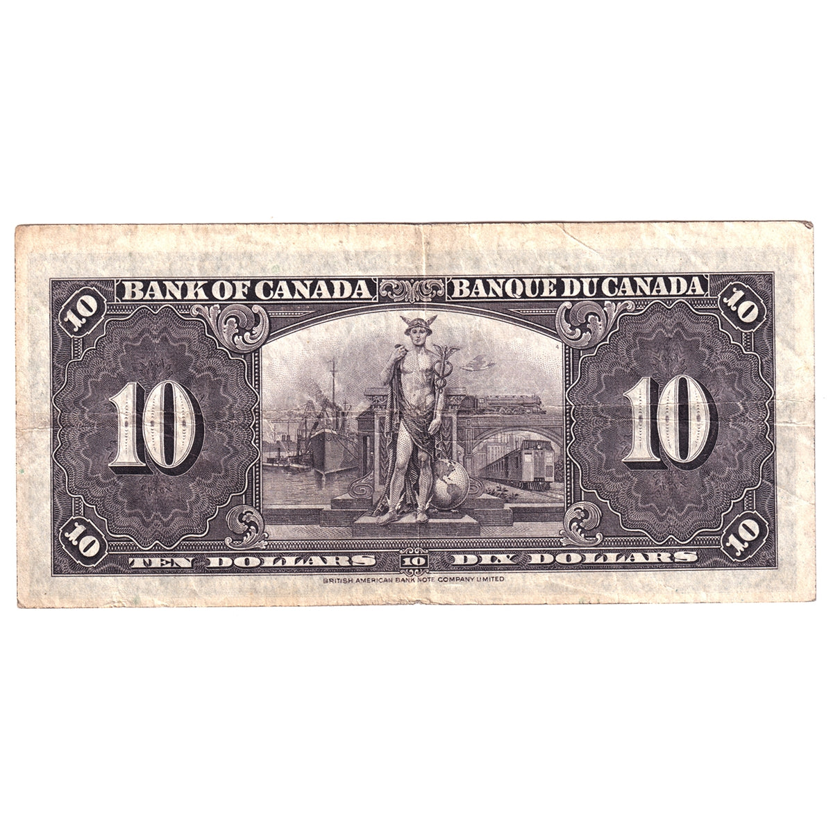 BC-24b 1937 Canada $10 Gordon-Towers, N/D, F-VF