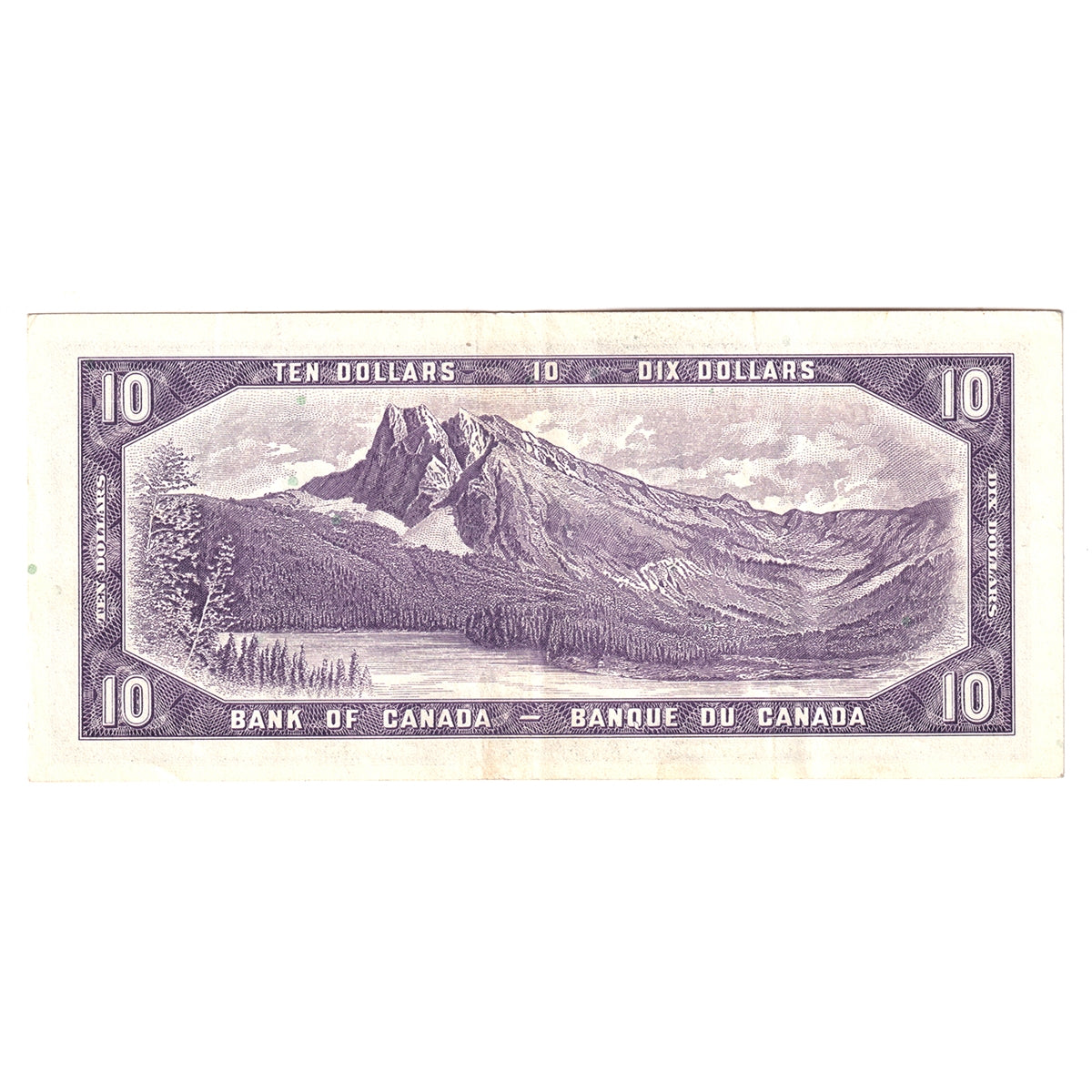 BC-40b 1954 Canada $10 Beattie-Rasminsky, H/V, VF-EF (VF30)