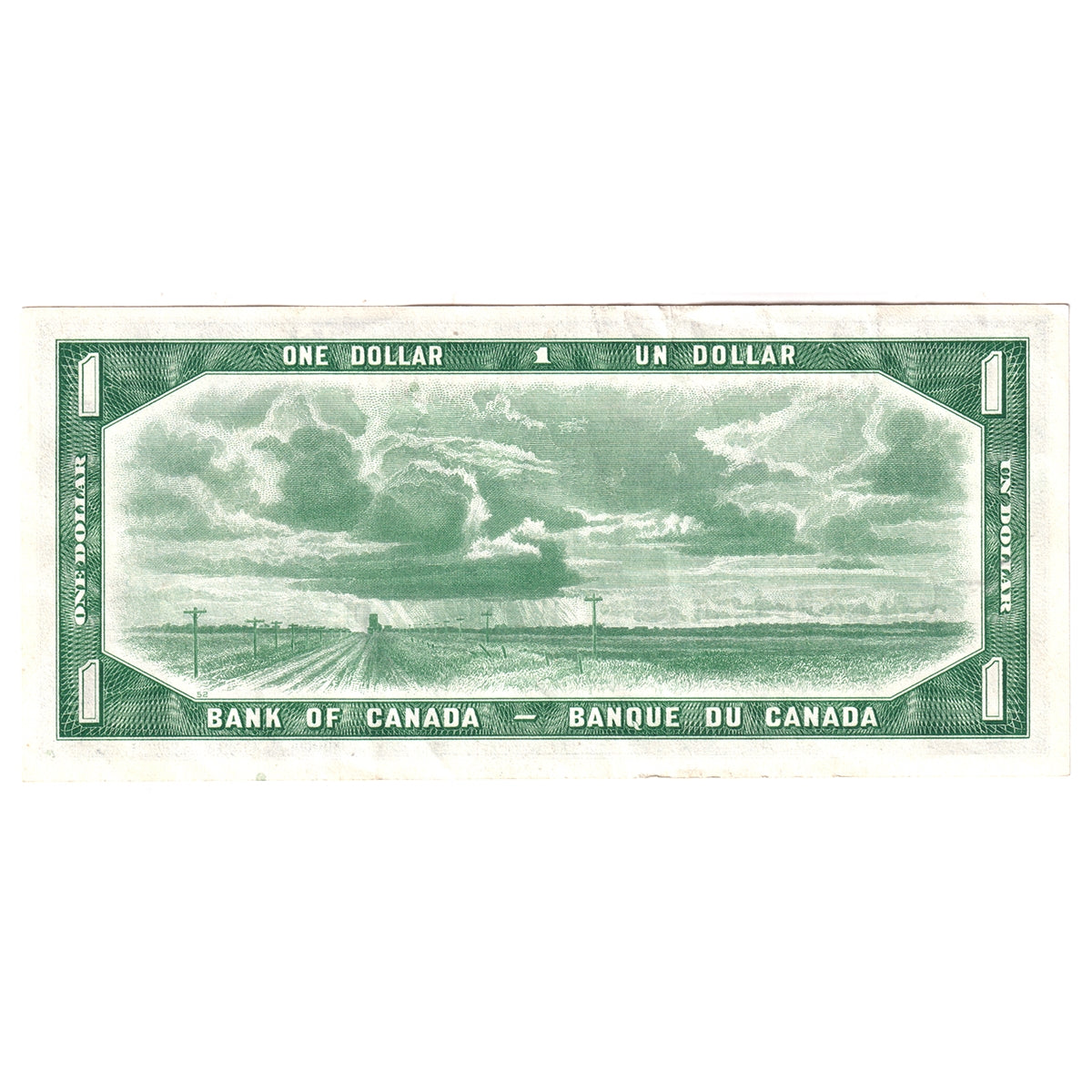 BC-37a 1954 Canada $1 Beattie-Coyne, M/L, Almost Uncirculated (AU50)