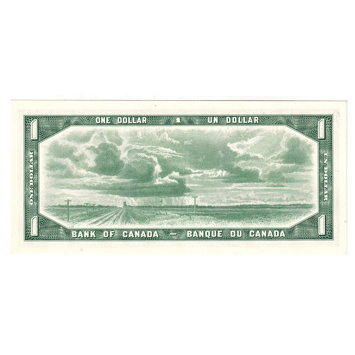 BC-37b 1954 Canada $1 Beattie-Rasminsky, B/Y, Uncirculated (MS60)