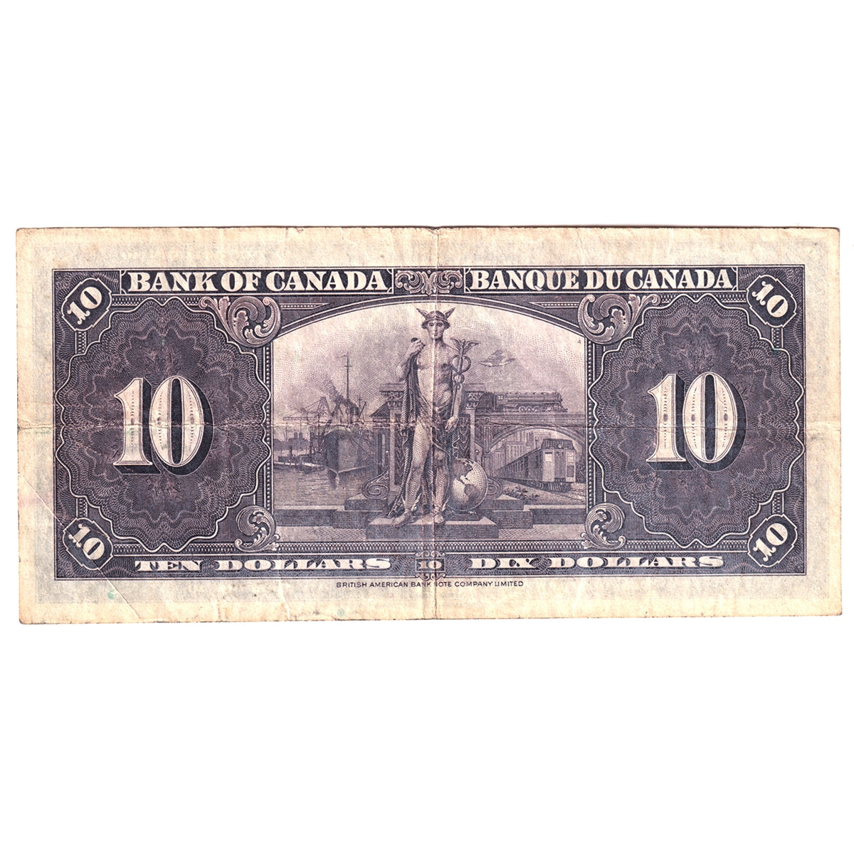 BC-24b 1937 Canada $10 Gordon-Towers, K/D, F-VF