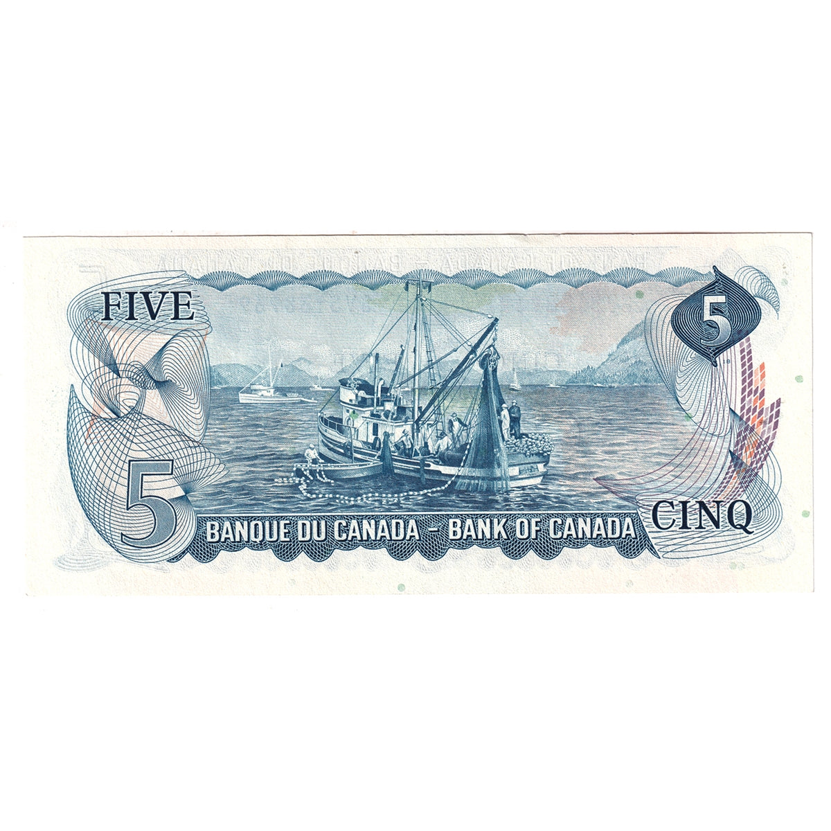 BC-48b 1972 Canada $5 Lawson-Bouey, SV, AU-UNC (AU55)