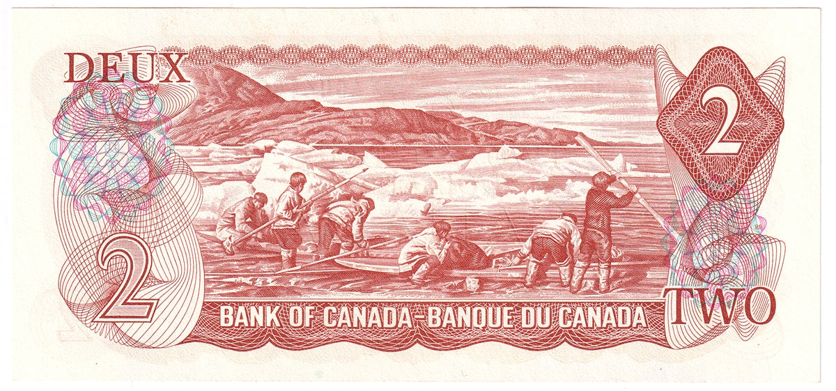 BC-47b 1974 Canada $2 Crow-Bouey, AGU, AU-UNC