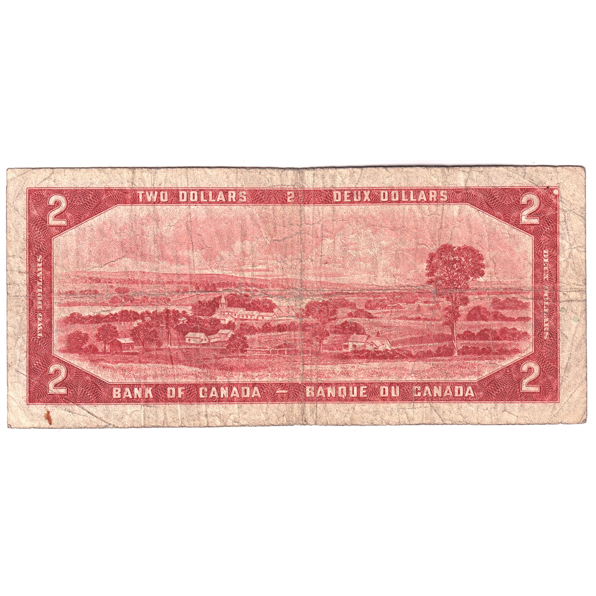 BC-30b 1954 Canada $2 Beattie-Coyne, Devil's Face, F/B, Circ